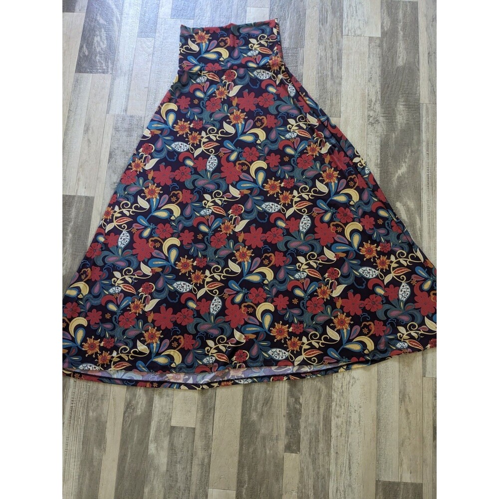 70's Retro Flowy Boho Full Length Maxi Skirt Vtg Hippie Vibe Sz XXS LuLaRoe